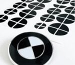 Schwarzes Emblem-Ecken-Aufkleber-Set – 30-teilig, UV-beständig und wetterfest, passend für BMW-Modelle