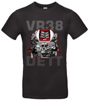 T-Shirt mit VR38DETT GTR-Motor-Design Perfekt für Tuning- und Auto-Fans