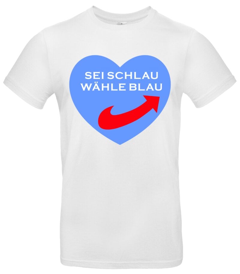 T-Shirt mit Spruch Sei schlau, wähle blau Politisches Statement AFD – Bild 2