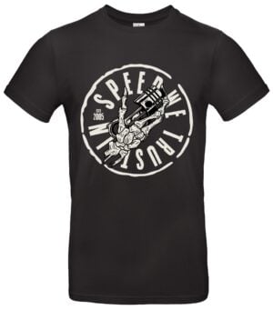 In Speed We Trust T-Shirt Racing Spruch für Auto- und Tuning-Fans Ideal für Liebhaber schneller Autos