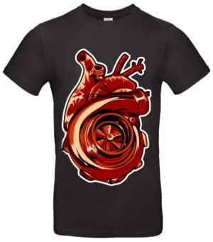 Turbo Herz T-Shirt Auto-Tuning Style für Boost-Liebhaber