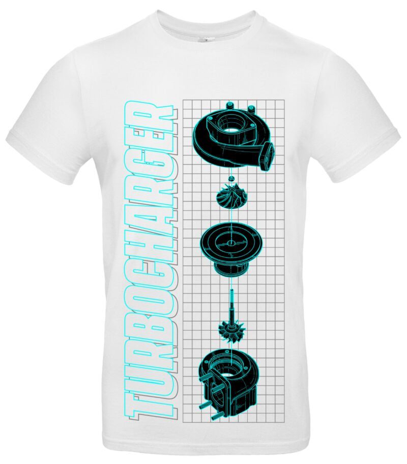 Hochwertiges Turbocharger T-Shirt Motorsport Fanshirt aus Baumwolle – Bild 2