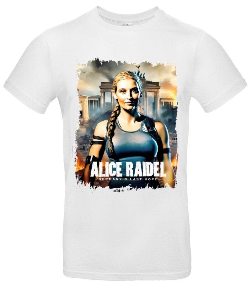 Alice Weidel T-Shirt Deutschlands letzte Hoffnung Lara Croft Kanzlerin Design – Bild 2
