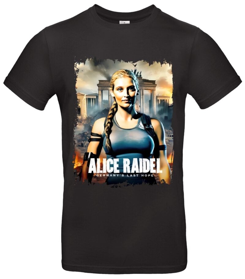 Alice Weidel T-Shirt Deutschlands letzte Hoffnung Lara Croft Kanzlerin Design