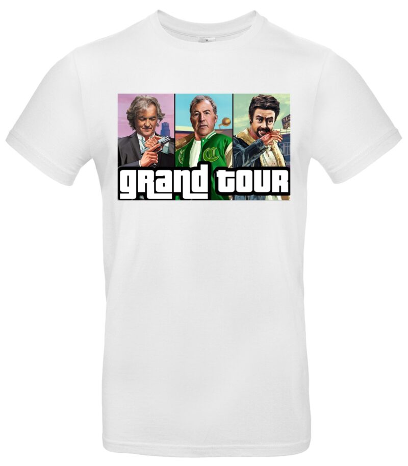 Grand Tour T-Shirt Stylisches Fan-Shirt mit Clarkson, Hammond und May Print – Bild 2