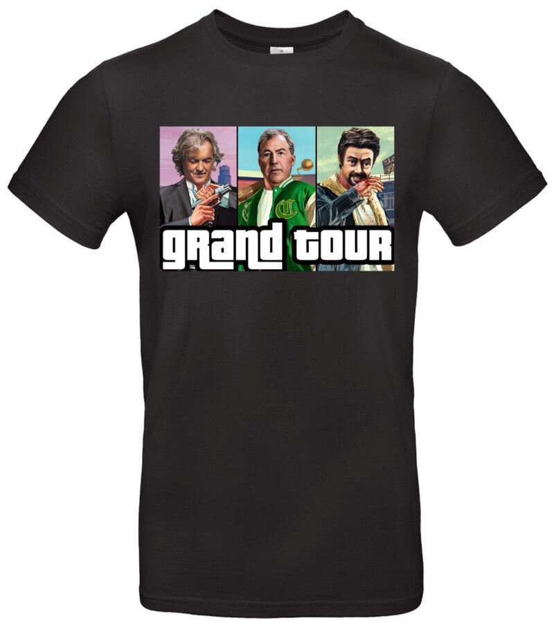 Grand Tour T-Shirt Stylisches Fan-Shirt mit Clarkson, Hammond und May Print