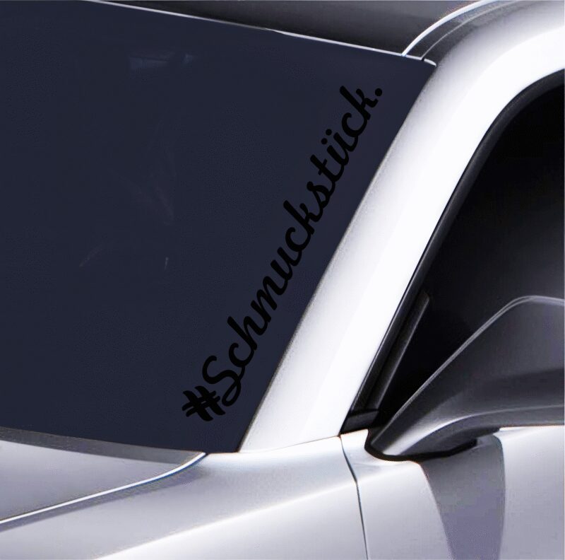 Auto Aufkleber Schmuckstück wetterfest UV beständig rückstandsfrei entfernbar konturgeschnitten für Auto Fenster Laptop 55 cm breit in Weiß Schwarz oder Hologram Premiumfolie – Bild 2