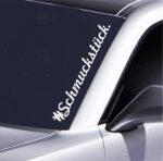 Auto Aufkleber Schmuckstück wetterfest UV beständig rückstandsfrei entfernbar konturgeschnitten für Auto Fenster Laptop 55 cm breit in Weiß Schwarz oder Hologram Premiumfolie