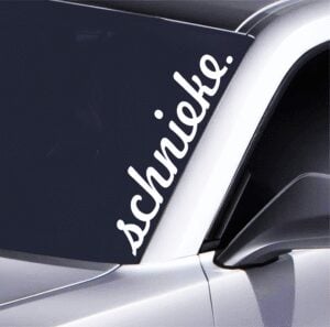 Auto Aufkleber Schnieke Wetterfest & UV-beständig Konturgeschnitten & selbstklebend Für Auto & Outdoor In Schwarz, Weiß & Hologram erhältlich