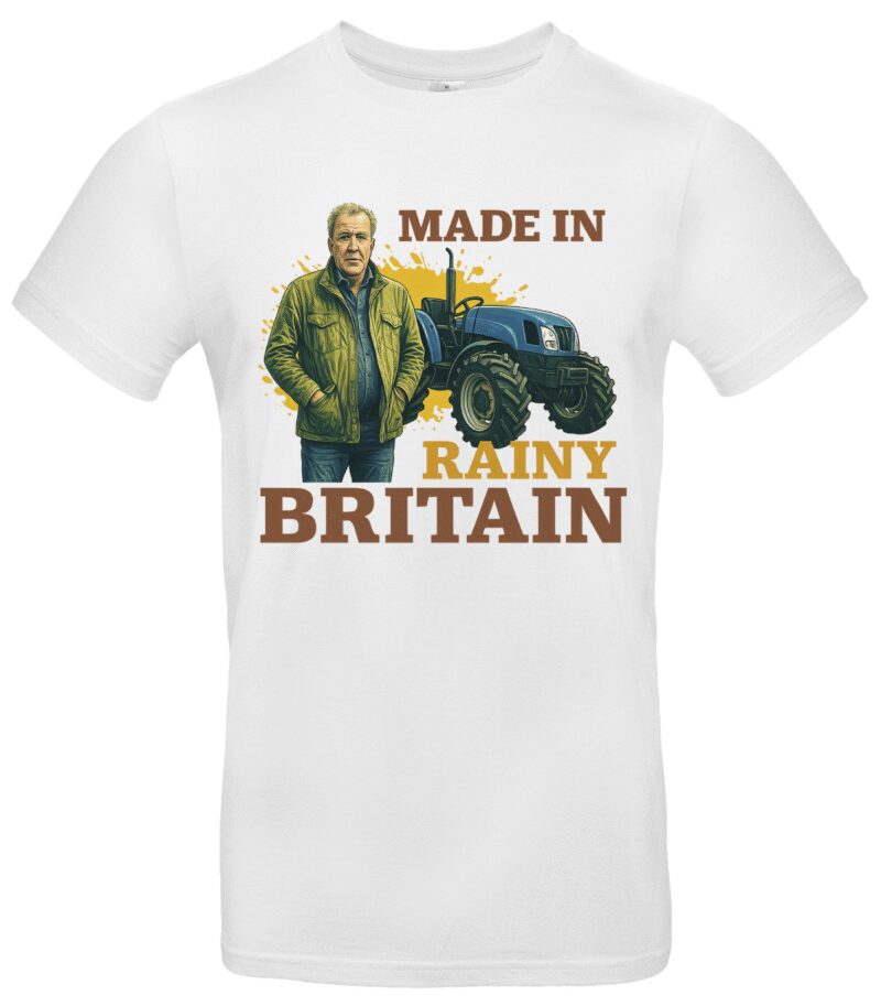 Clarkson Farm T Shirt Lustiges England Motiv Für Fans der Serie & Landwirte Geschenkidee aus Großbritannien Nur in Rainy Britain – Bild 2