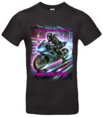 Motorradfahrerin T-Shirt Diese Königin braucht keine Krone Lustiger Spruch Für Bikerin & Moto Girls Geschenk für Frauen