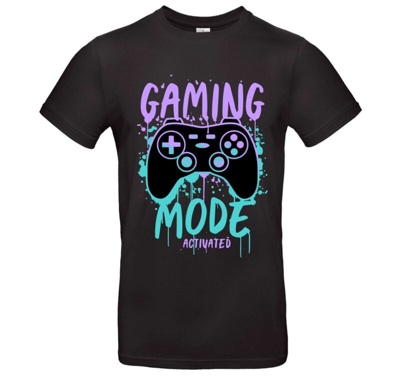 Gaming T-Shirt – Gaming Mode Activate – Bequeme Baumwolle – Perfekt für Gamer – Cooler Spruch & Controller-Design