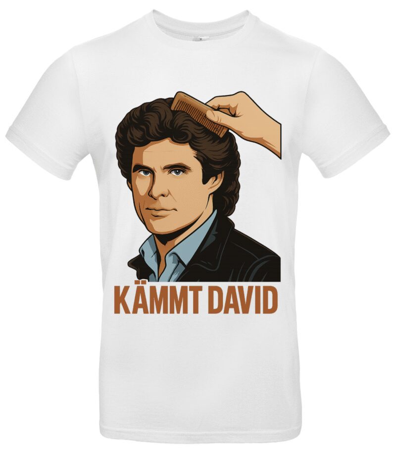 Kämmt David T-Shirt Lustiges Meme Shirt Witziger Fun Look Geschenkidee für Humor-Fans Ideal für Alltag & Party – Bild 2