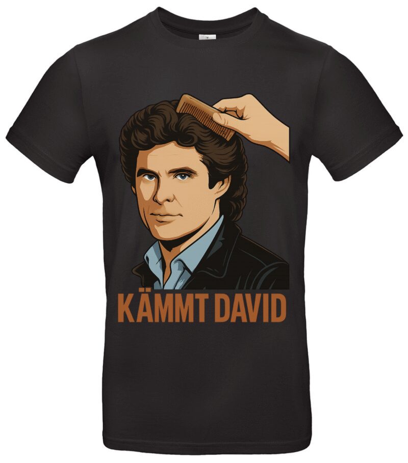Kämmt David T-Shirt Lustiges Meme Shirt Witziger Fun Look Geschenkidee für Humor-Fans Ideal für Alltag & Party