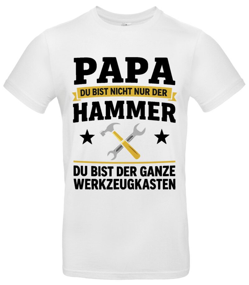 Papa T-Shirt Werkzeugkasten Lustiger Spruch für Vatertag Geschenk für Papa & Vater Humorvoll & persönlich Papa ist der Beste – Bild 2