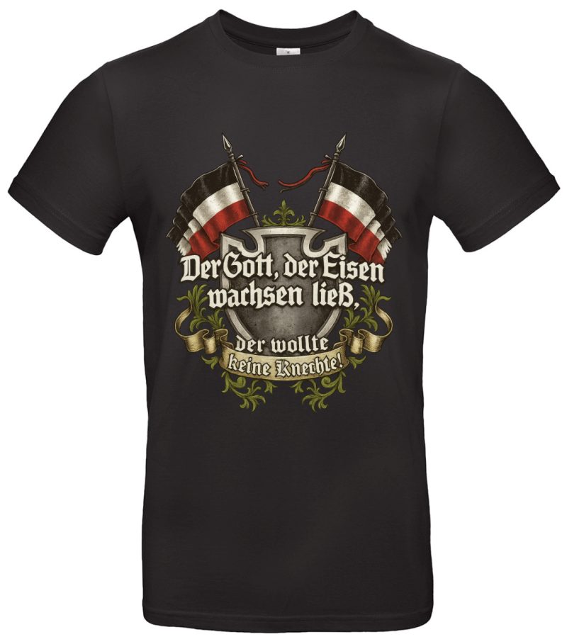 Der Gott, der Eisen wachsen ließ T Shirt Hochwertiger Baumwoll Druck Odin & Germanen Revolution Für starke Persönlichkeiten