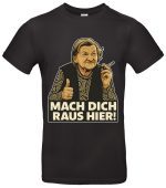 Karin Ritter T Shirt Mach dich raus hier Meme Shirt Assi Familie Spruch Funshirt für Männer Frauen Kult Klassiker 90er Trash TV Geschenk