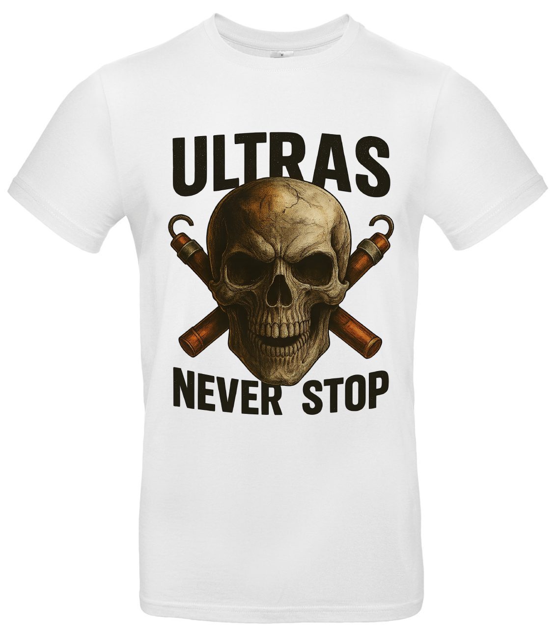 Ultras Never Stop Shirt Totenkopf Streetwear Statement 2 Ultras Never Stop Shirt Totenkopf Streetwear Statement – Bild 2