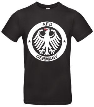 AFD Germany T-Shirt Patrioten Look mit Adler Motiv – Schwarz Weiß – 100 % Baumwolle – Political Shirt für Deutschland Fans