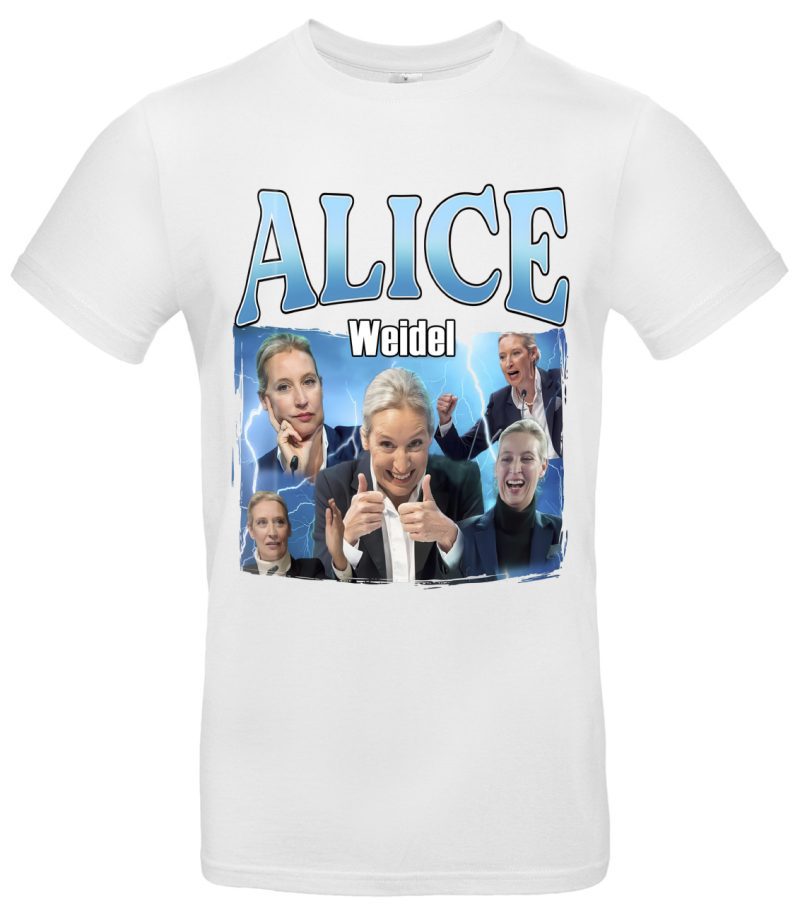 Alice Weidel T-Shirt Patriotisch für AfD Fans Deutschland Politik Shirt 100 % Baumwolle Regular Fit S–XXL Ideal für Wahlkampf & Statement – Bild 2