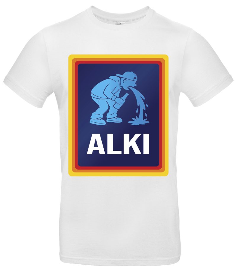 Alki T-Shirt für Männer lustig Satire Shirt mit Bier-Motiv 100 % Baumwolle S–XXL Geschenk für Partytrinker Festival JGA Kneipentour – Bild 2