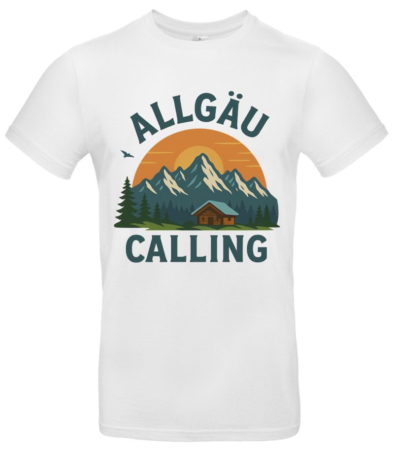 Allgäu Calling T-Shirt Berge Natur Wandern – Baumwolle, Regular Fit, für Outdoor Fans & Alpenliebhaber – Bild 2