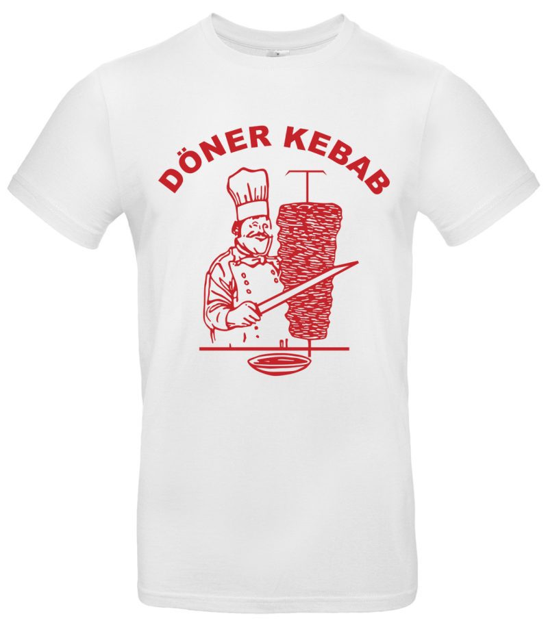 Döner Kebab T-Shirt für Herren aus Baumwolle – Lustiges Fast Food Shirt mit Koch Motiv – Streetwear in Schwarz oder Weiß – Geschenk für Imbiss-Fans und Food Lover – Bild 2