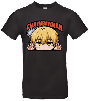 Chainsawman T-Shirt Anime Denji Design – 100 % Baumwolle, Regular Fit, Geschenk für Manga Fans & Otakus