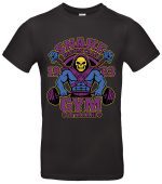 Snake Mountain Gym T-Shirt Skeletor Style – 100 % Baumwolle Regular Fit – Fitness Anime Shirt für Bodybuilder & Nerds – Weiß oder Schwarz – S bis XXL