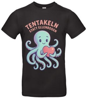 Tentakeln statt Ellenbogen T-Shirt – lustiges Oktopus Shirt gegen Ellenbogenmentalität – 100 % Baumwolle Regular Fit – Geschenk für Empathen & Introvertierte