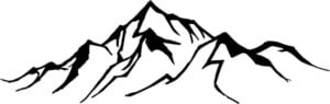 Berge Umriss Auto Aufkleber 21x6,5 cm Wandern Alpen Allgäu Schweiz Österreich wetterfest Vinyl Grafik Outdoor Sticker