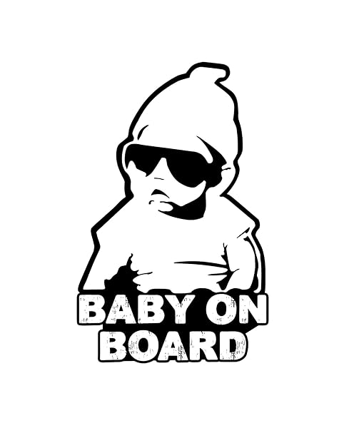 Baby an Bord Aufkleber Gangster Sonnenbrille 7 x 11 cm 1 Baby an Bord Aufkleber Gangster Sonnenbrille 7 x 11 cm