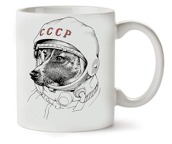 klassische Teetasse Laika Weltraum-Hund 325ml 1 klassische Teetasse Laika Weltraum-Hund 325ml