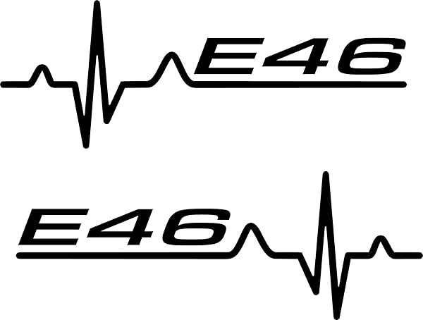 E46 Herzschlag Aufkleber Auto Seitenscheibe Schwarz 1 E46 Herzschlag Aufkleber Auto Seitenscheibe Schwarz