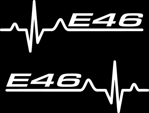 E46 Herzschlag Aufkleber Tuning Sticker Weiß 2er Set 1 E46 Herzschlag Aufkleber Tuning Sticker Weiß 2er Set