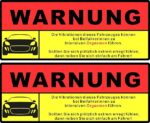 Funsticker Achtung Vibration Aufkleber 10x5,5 cm selbstklebend wetterfest UV-beständig Traktor LKW Auto Motorrad Spaßdeko
