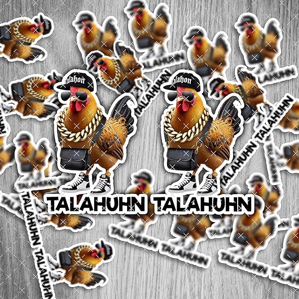Talahuhn Meme Aufkleber 2er Set 13 x 9 cm Vinyl 1 Talahuhn Meme Aufkleber 2er Set 13 x 9 cm Vinyl