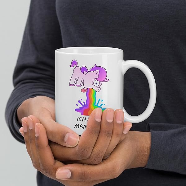 Einhorn Tasse 330 ml mit kotzendem Motiv, lustig 5 Einhorn Tasse 330 ml mit kotzendem Motiv, lustig – Bild 6