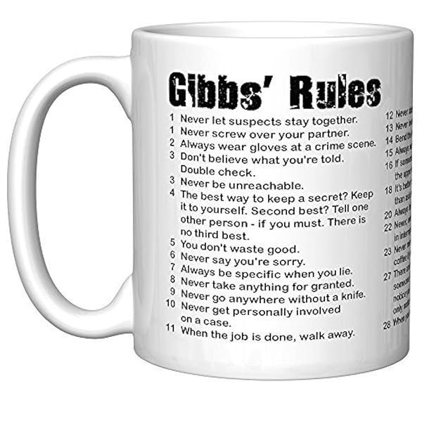 NCIS Gibbs' Rules Kaffeetasse Geschenkidee 1 NCIS Gibbs' Rules Kaffeetasse Geschenkidee
